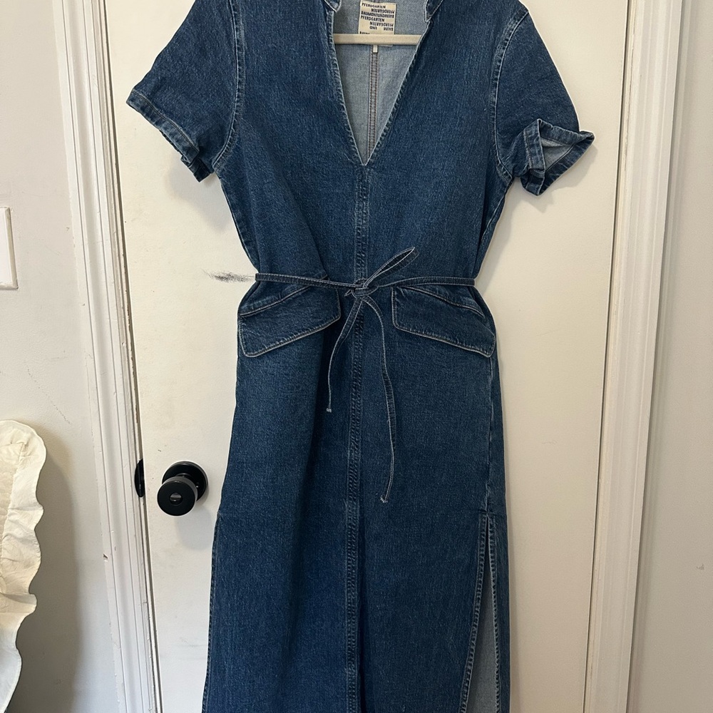 Baum and Pferdgarten Denim Belted Dress
